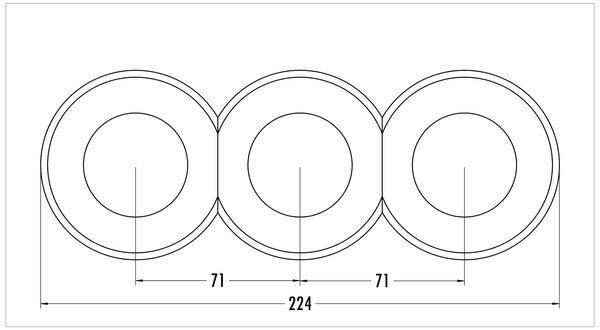 Glas midden afdekraam rond